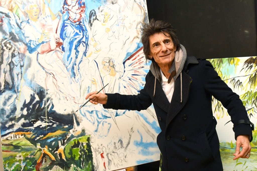 Rolling Stones Guitarist Ronnie Wood Is Also an Artist—But His Amateur Paintings Can't Get No Satisfaction From Critics