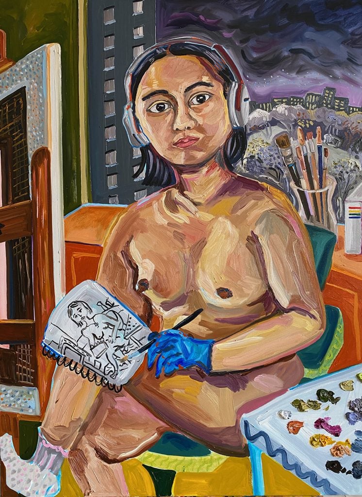 Susan Chen, <i>Nude Self Portrait</i> (2020). Photo: Adam Reich, courtesy Meredith Rosen Gallery.
