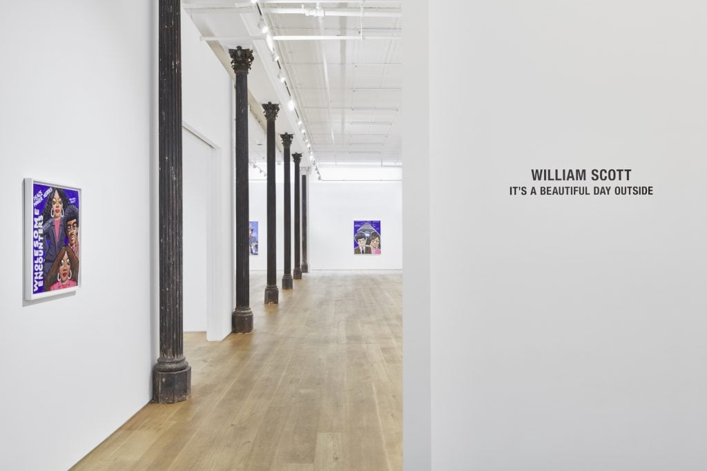 Installation view, "William Scott: It's A Beautiful Day Outside." Courtesy of Ortuzar Projects. 