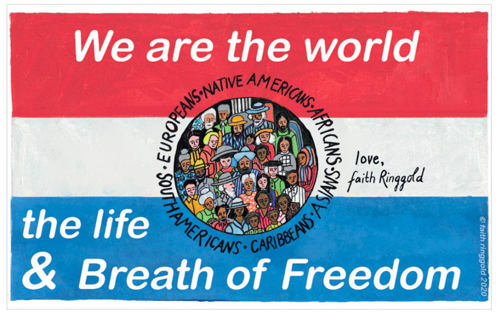Courtesy of Faith Ringgold and the Rockefeller Center Flag Project.
