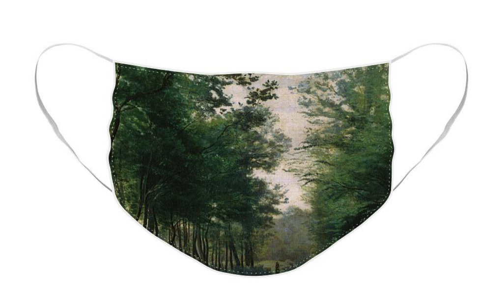 Face Mask with Ville d'Avray by Camille Corot. Courtesy of Fine Art America.