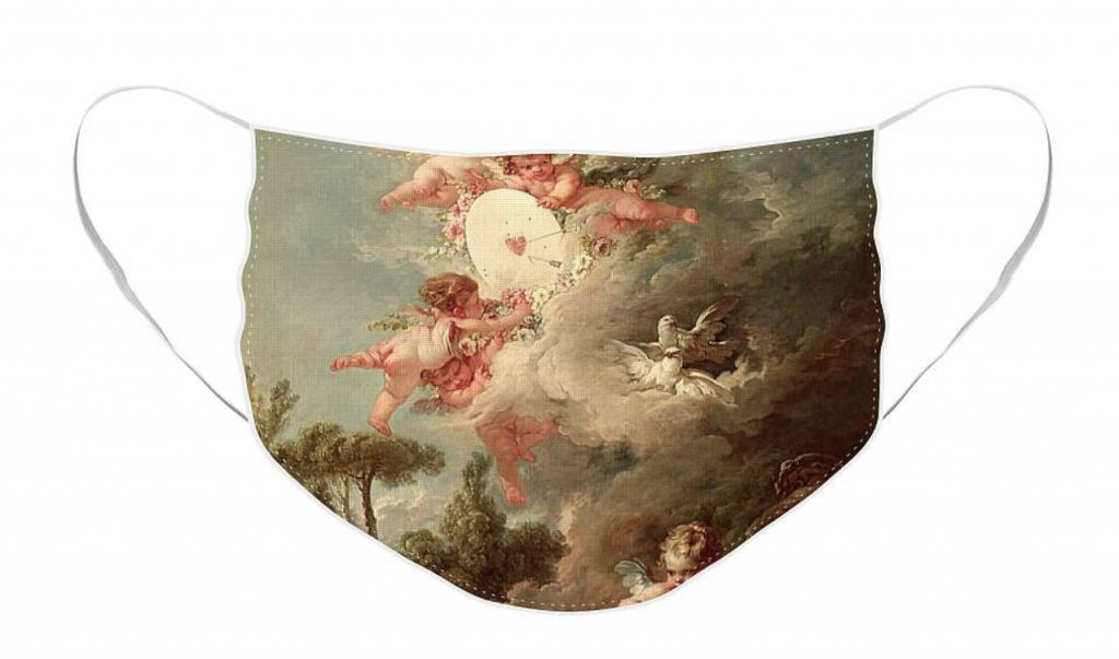 Face Mask with Cupid's Target by Francois Boucher. Courtesy of Fine Art America.