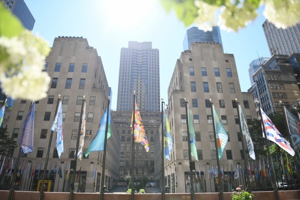 The Flag Project at Rockefeller Center, photo: courtesy of Tishman Speyer.