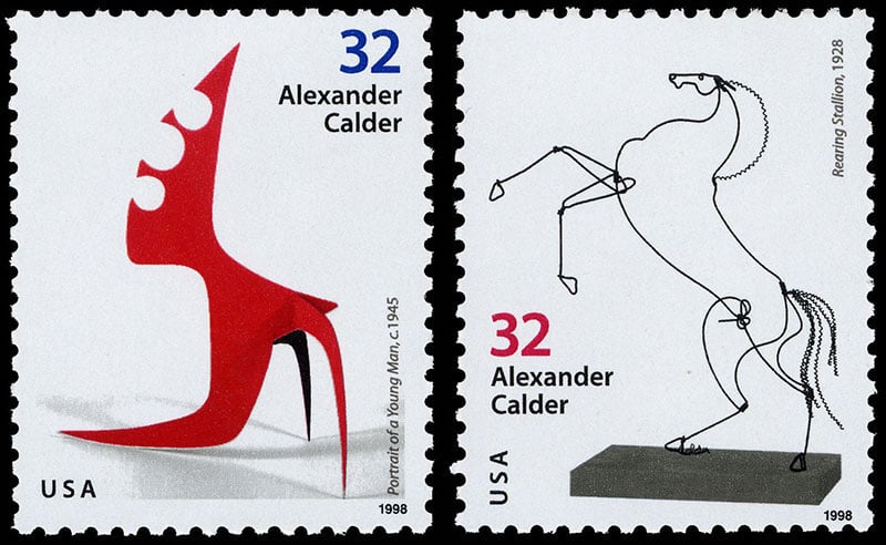 Alexander Calder stamps. ©United States Postal Service