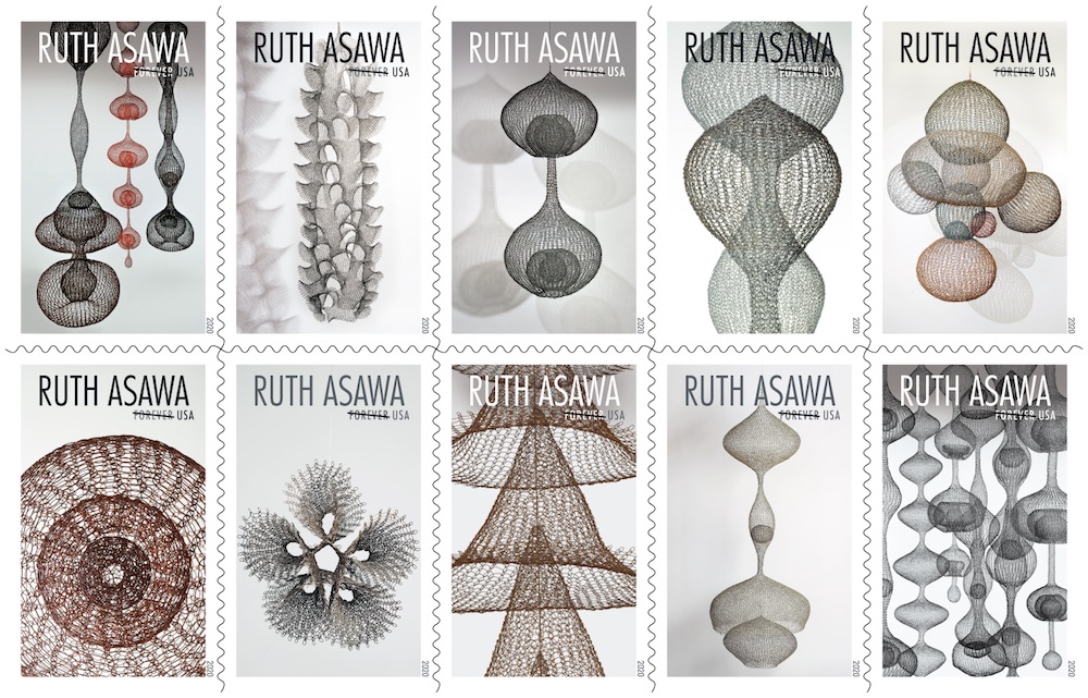 © 2020 U.S. Ruth Asawa stamps ©2020 U.S. Postal Service. All rights reserved.Postal Service. All rights reserved.