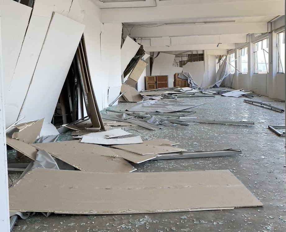 Sfeir -Semler Gallery in the aftermath of the explosion in Beirut. Image courtesy Sfeir-Semler