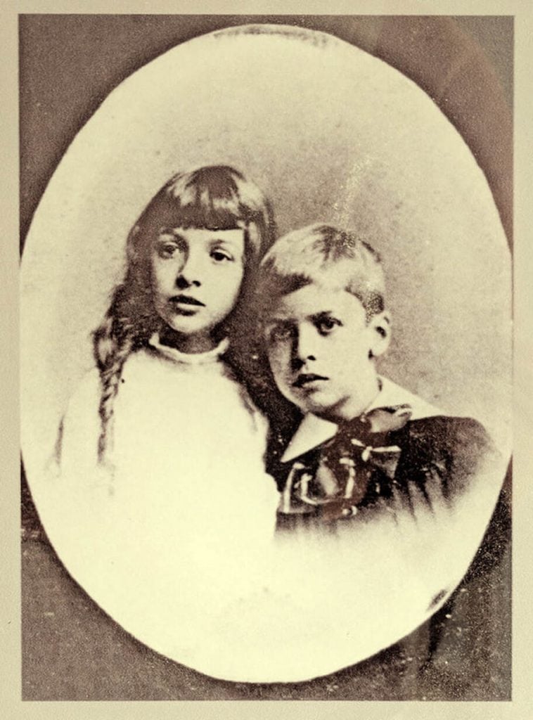 Edward Hopper as a child, with his sister, Marion. Photo courtesy of the Sanborn-Hopper Family Archive.