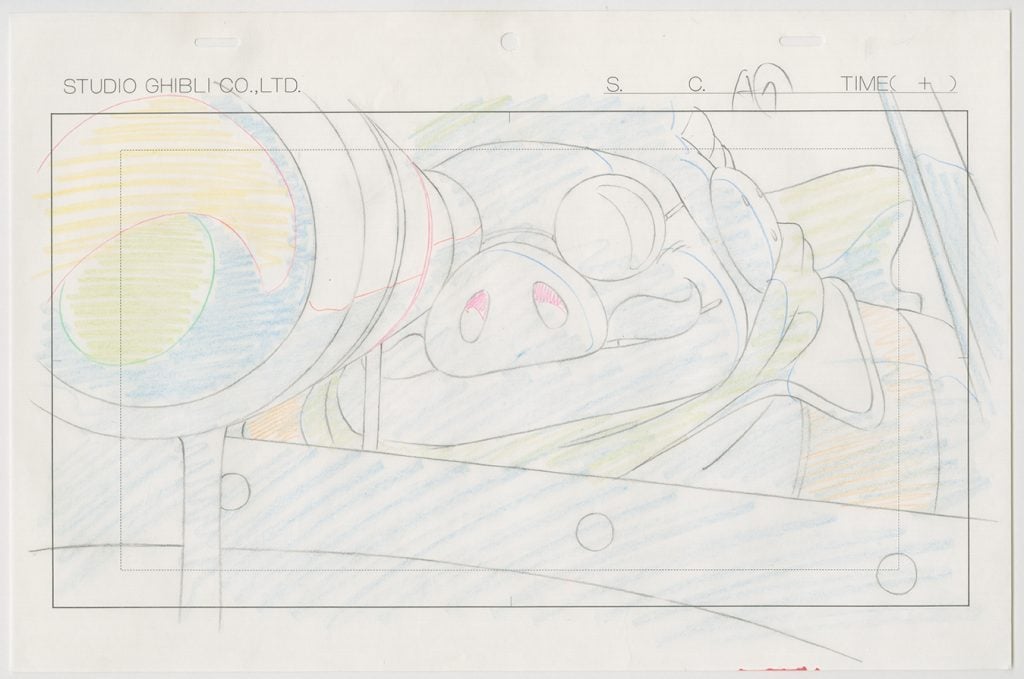 Key animation, <em>Porco</em> (1992), Hayao Miyazaki. ©1992 Studio Ghibli.