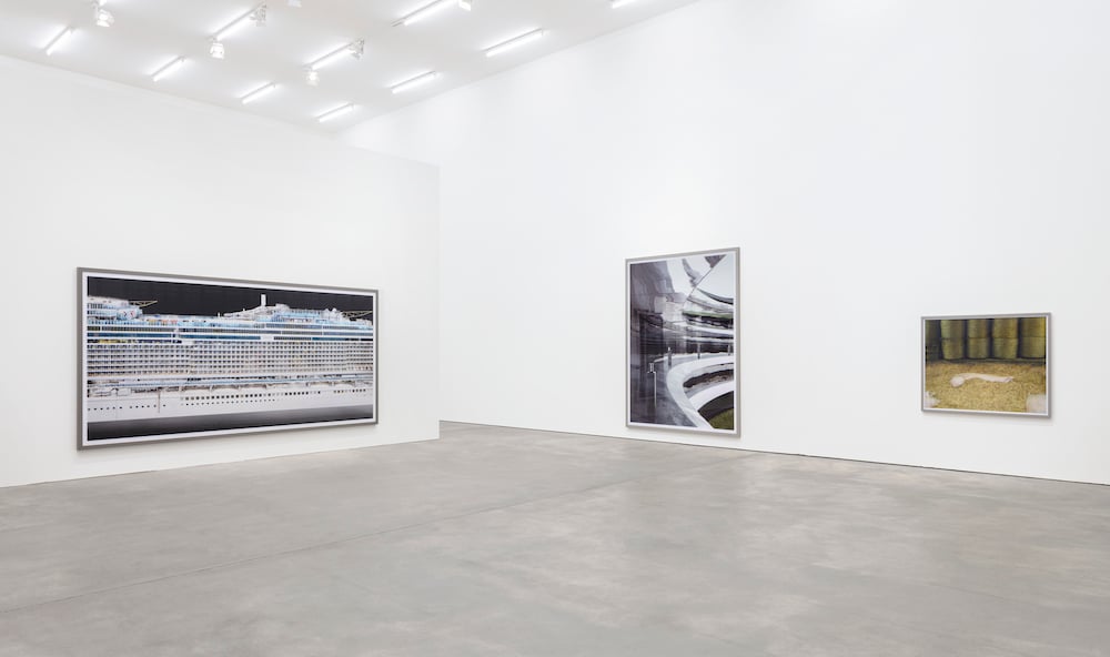 Installation of Andreas Gursky's current show at Sprüth Magers Gallery in Berlin. Image courtesy Sprüth Magers.