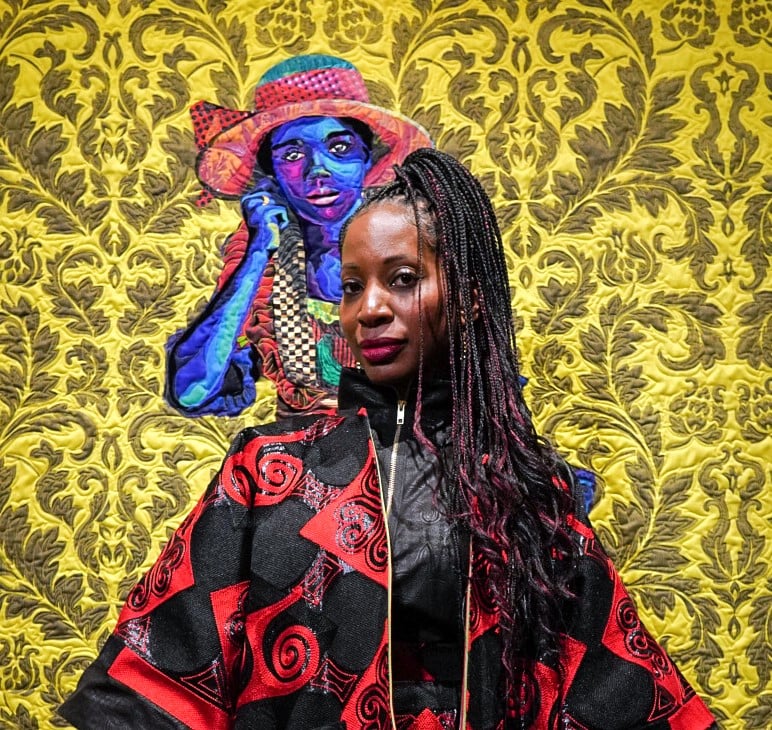 Bisa Butler, 2020, photo by Nonexitfiction courtesy of Claire Oliver Gallery.