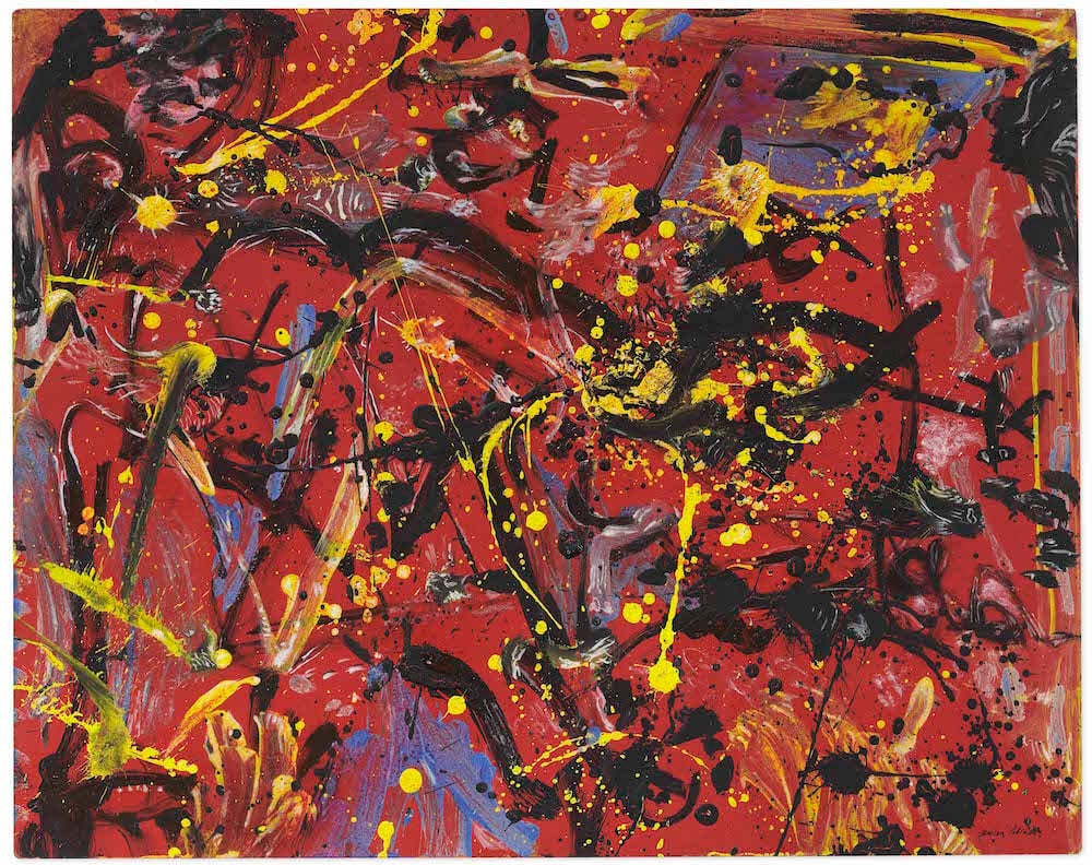 Jackson Pollock, Red Composition (1946). Image courtesy Christie's.