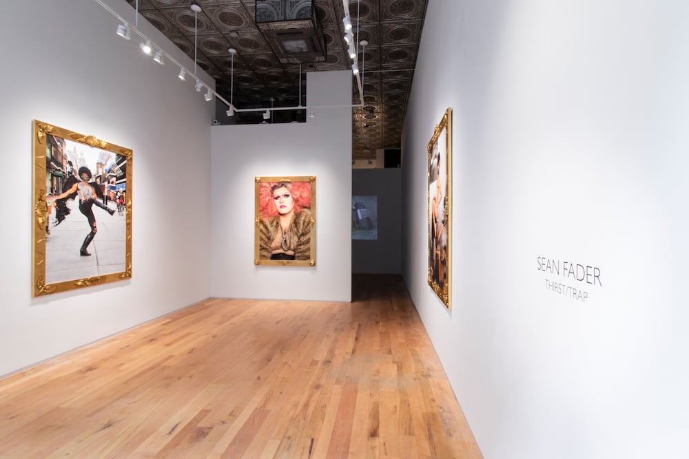 Installation view of "Sean Fader: The Thirst Trap" at the Denny Dimin Gallery.  Image courtesy of the artist and the Denny Dimin Gallery.