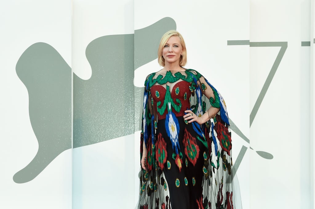 Australian actress Cate Blanchett at the 77th Venice International Film Festival 2020. Photo by Marilla Sicilia/Archivio Marilla Sicilia/Mondadori Portfolio via Getty Images.