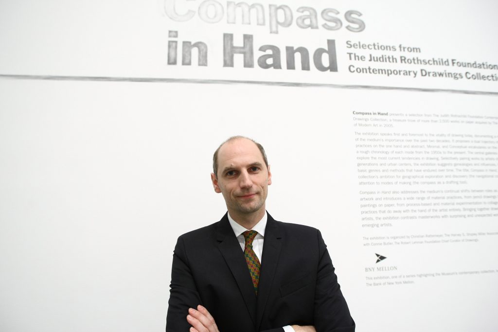 Curator Christian Rattemeyer. Photo by Neilson Barnard/Getty Images.