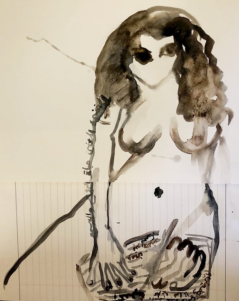 Mounira Al Solh, <i>Self-Portrait</i> (2020). Courtesy of the artist.