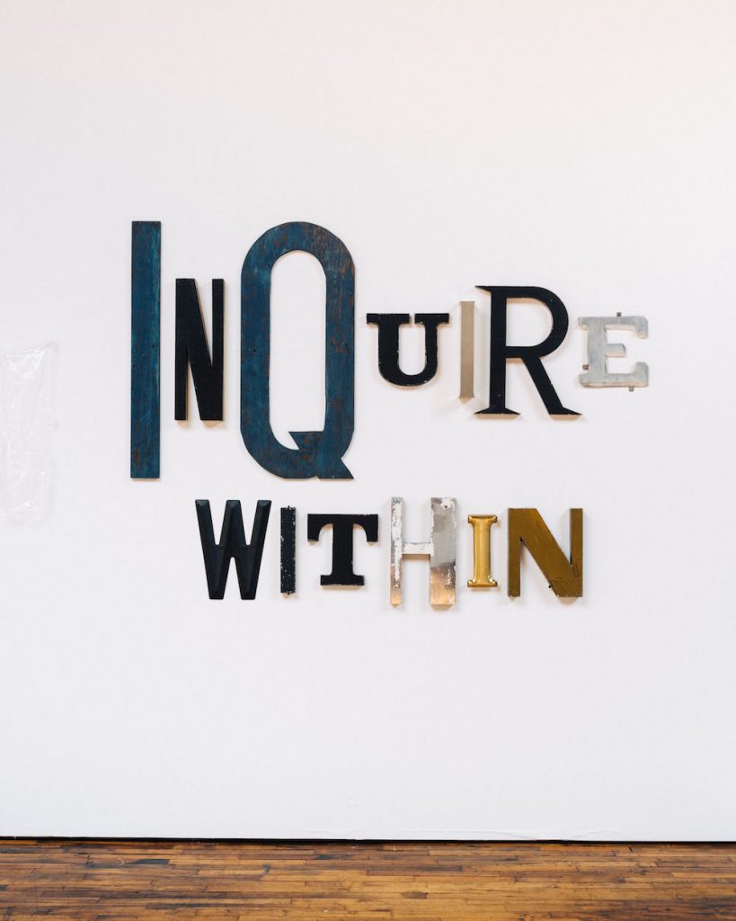 Jack Pierson, Inquire Within (2020). Image courtesy of the artist and Regen Projects.