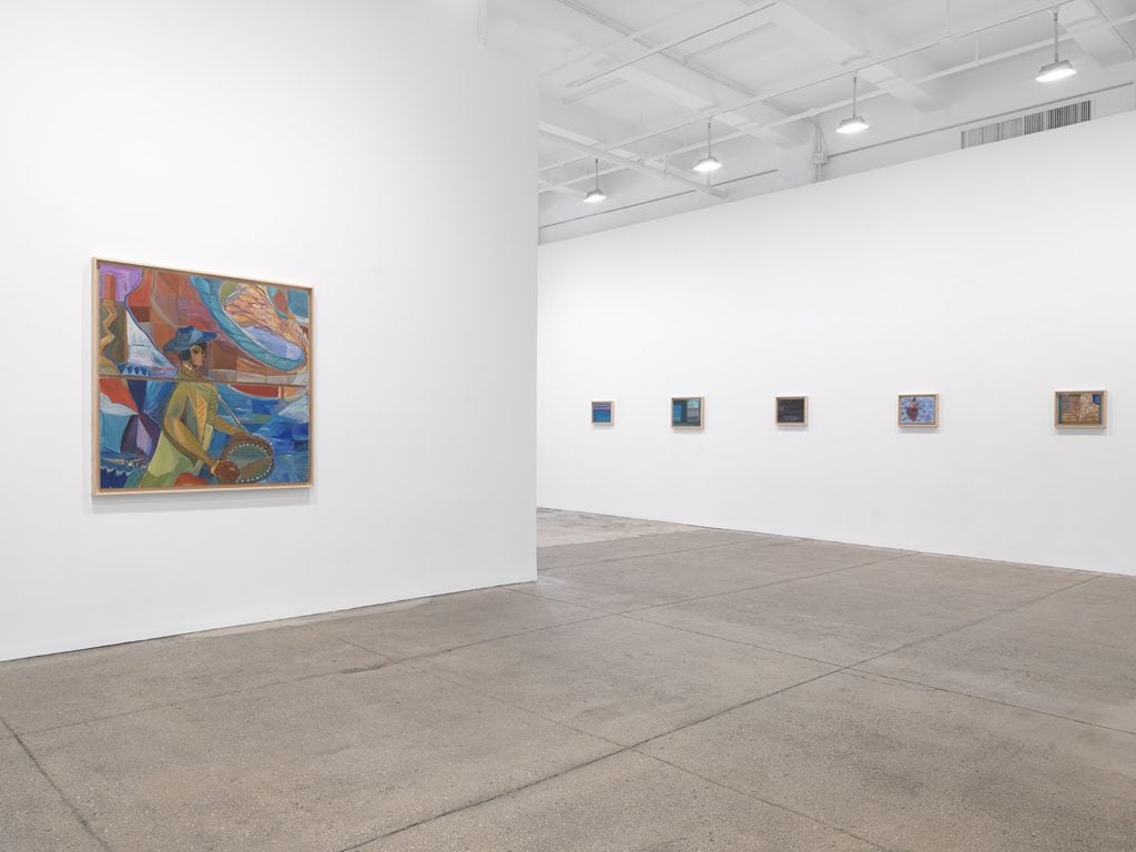 Installation view, "Ficre Ghebreyesus: Gate to the Blue." Courtesy of Galerie LeLong &amp; Co.