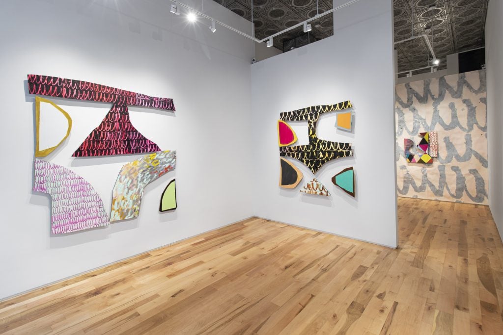 Installation view, "Justine Hill: Touch" at Denny Dimin Gallery.