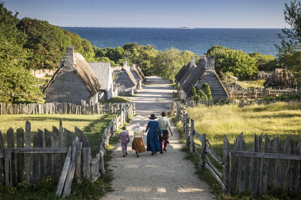 Plimoth Plantation in Massachusetts. Included in "Mayflower 400: Legend and Legacy" at The Box, Plymouth. Courtesy The Box, Plymouth.