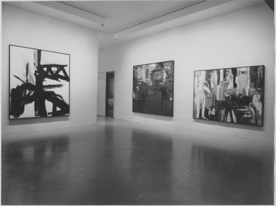 Installation view of "The New American Painting as Shown in Eight European Countries 1958–1959" at MoMA. Photograph by Soichi Sunami.