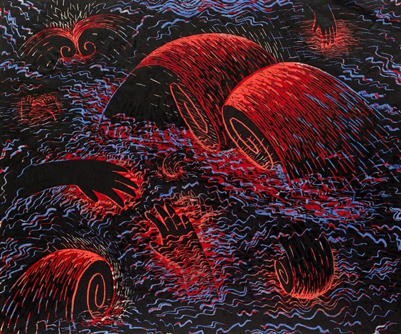 Louisa Chase, Red Sea (1983). Courtesy of Hirschl & Adler Galleries.