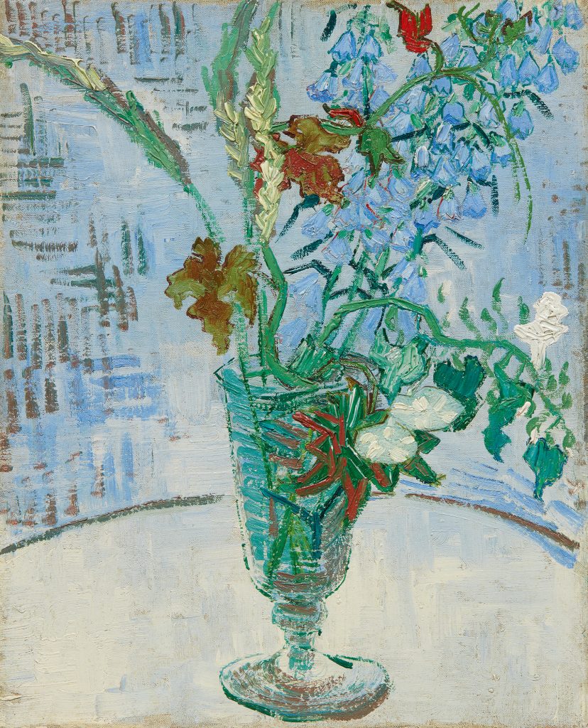 Vincent Van Gogh, <i>Fleurs dans un verre</i> (1890). Courtesy of Sotheby's.