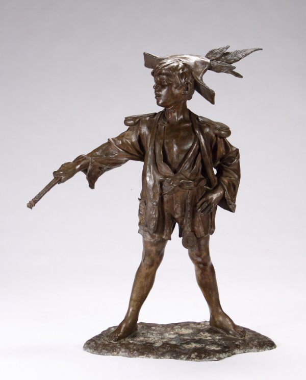 A bronze sculpture of Peter Pan that once belonged to Michael Jackson. Courtesy of Guernsey’s.