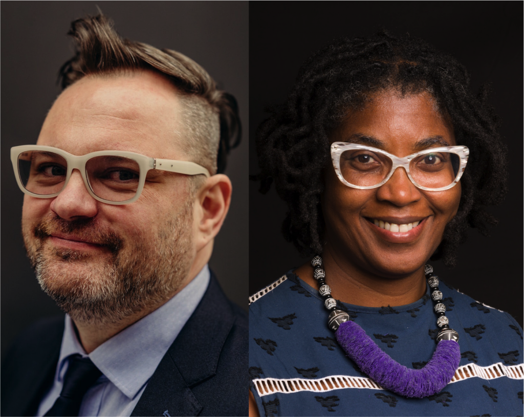 Gonzalo Casals, commissioner of the New York City Department of Cultural Affairs (left). On the right, Kemi Ilesanmi, executive director of the Laundromat Project. Image courtesy Art World Conference.