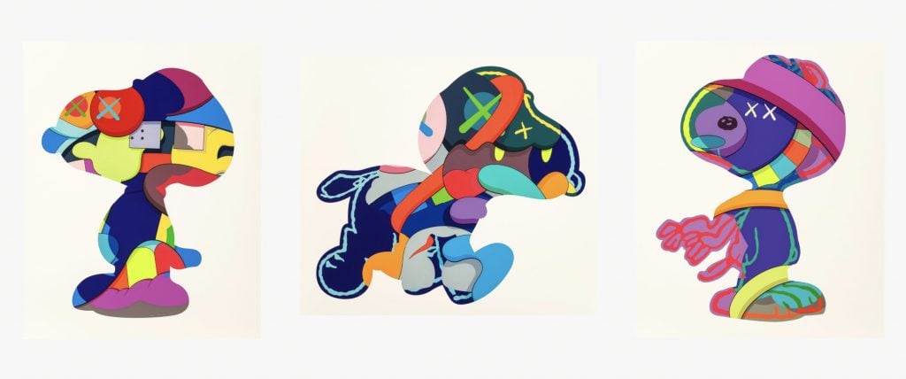 KAWS, No One's Home, Stay Steady, The Things That Comfort (Set of 3 works (2015). Courtesy of West Chelsea Contemporary.
