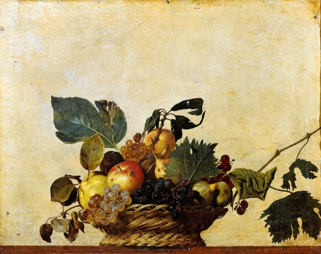 Caravaggio, Fruit Basket (circa 1599). Collection of the Biblioteca Ambrosiana, Milan.