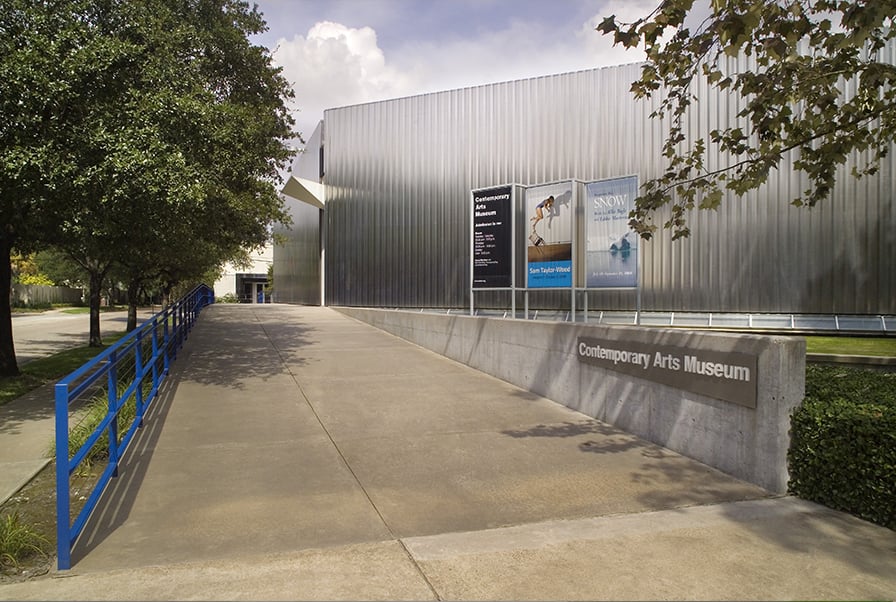 The facade of the Contemporary Arts Museum, Houston. Courtesy CAMH.
