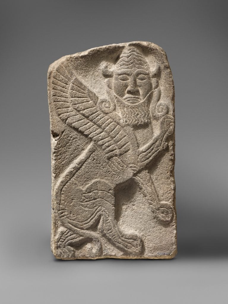 Orthostat relief: winged human-headed lion (c. 10th−9th century BC), Hittite. Photo courtesy of the Metropolitan Museum of Art. 