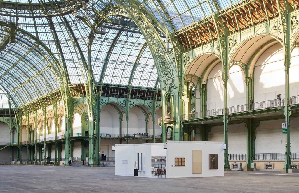 Elmgreen & Dragset's booth at the Grand Palais. Image courtesy of Perrotin.