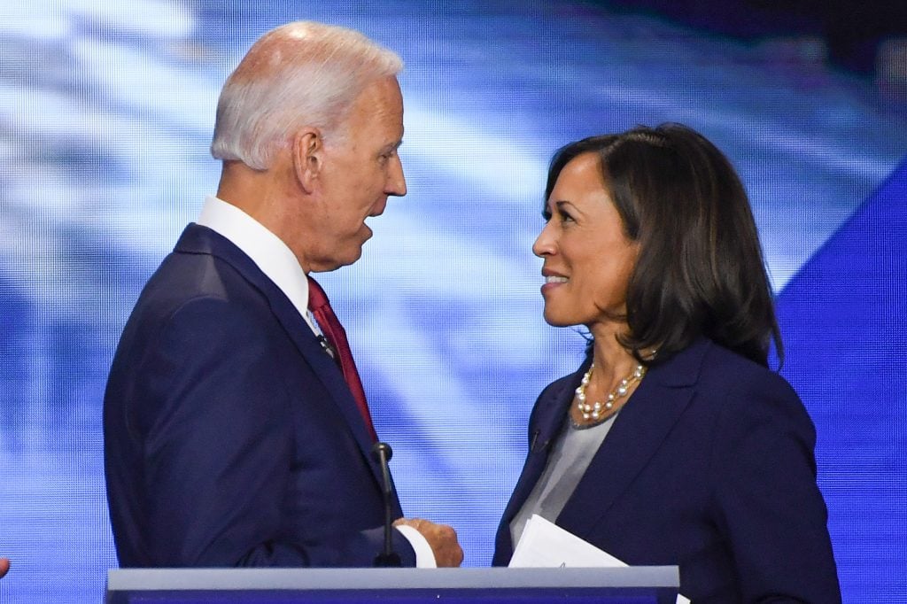 Joe Biden and Kamala Harris (Photo by ROBYN BECK/AFP via Getty Images)