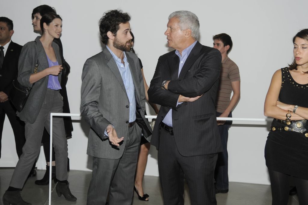 Sam Orlofsky and Larry Gagosian at Gagosian Gallery on March 4, 2010 in Beverly Hills, California. Photo: Billy Farrell/Patrick McMullan via Getty Images.