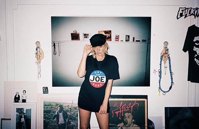 Chloe Sevigny in a shirt by Marc Hundley. Photo courtesy Instagram.
