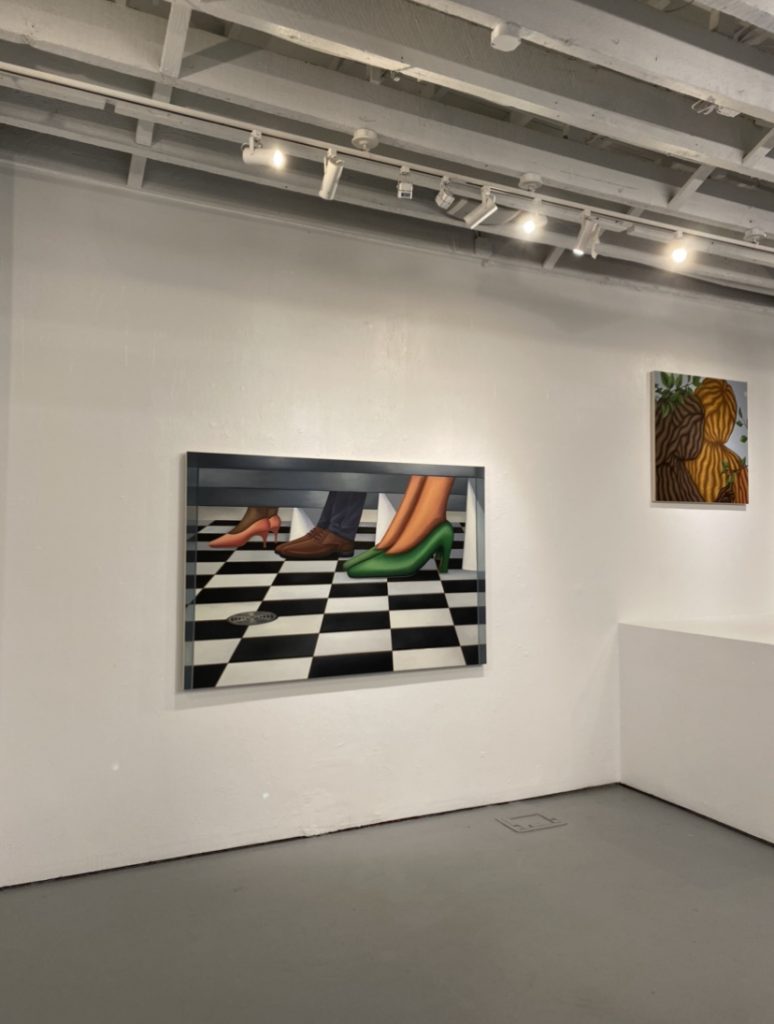 An installation shot of the Anton Kern Gallery pop-up, with works by Julie Curtiss. Photo courtesy Nate Freeman.