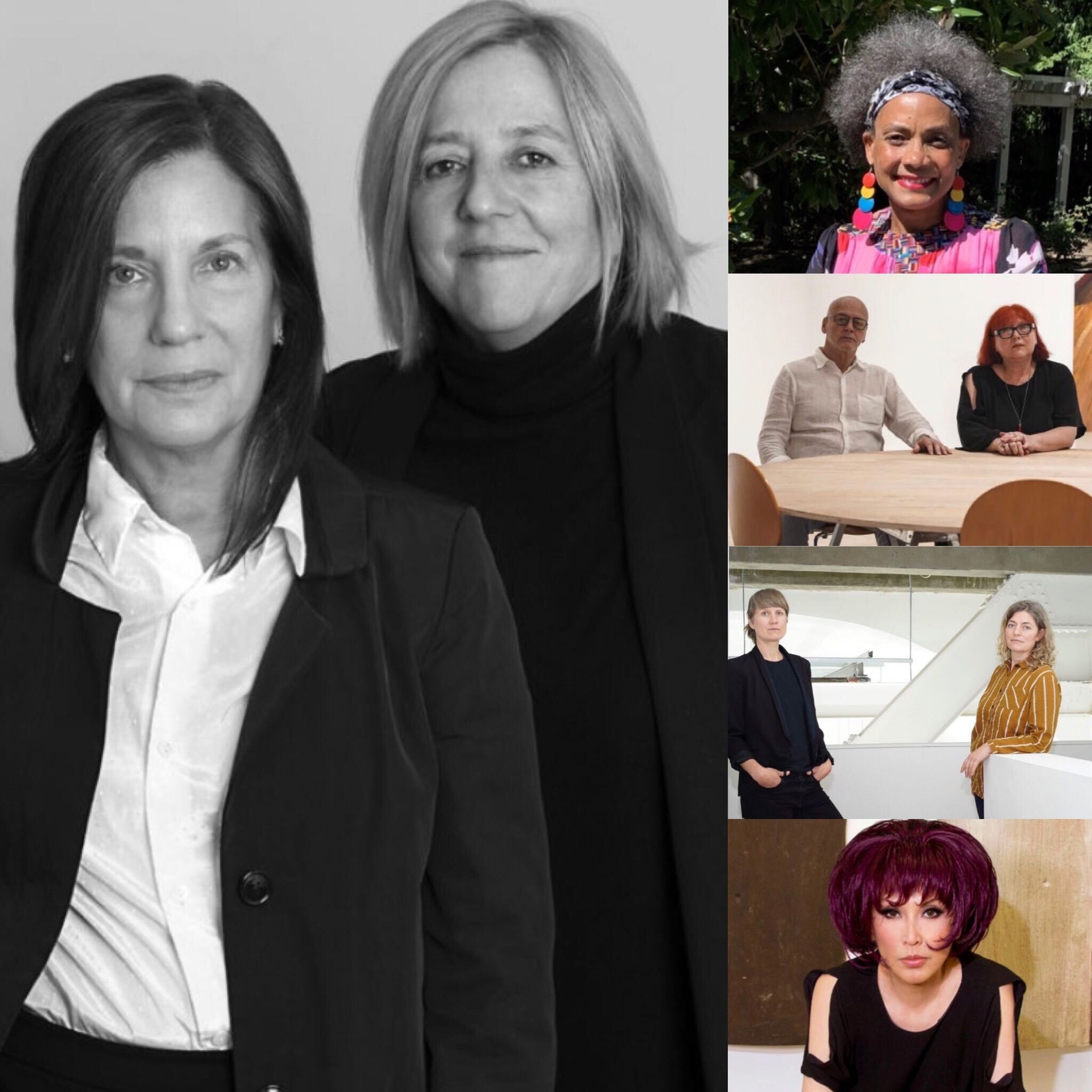 Clockwise from left: Wendy Osloff & Penny Pilkington; Karen Jenkins-Johnson; Magda Sawon & Tamas Banovich; Lisa Panting & Malin Stahl; and Pearl Lam.