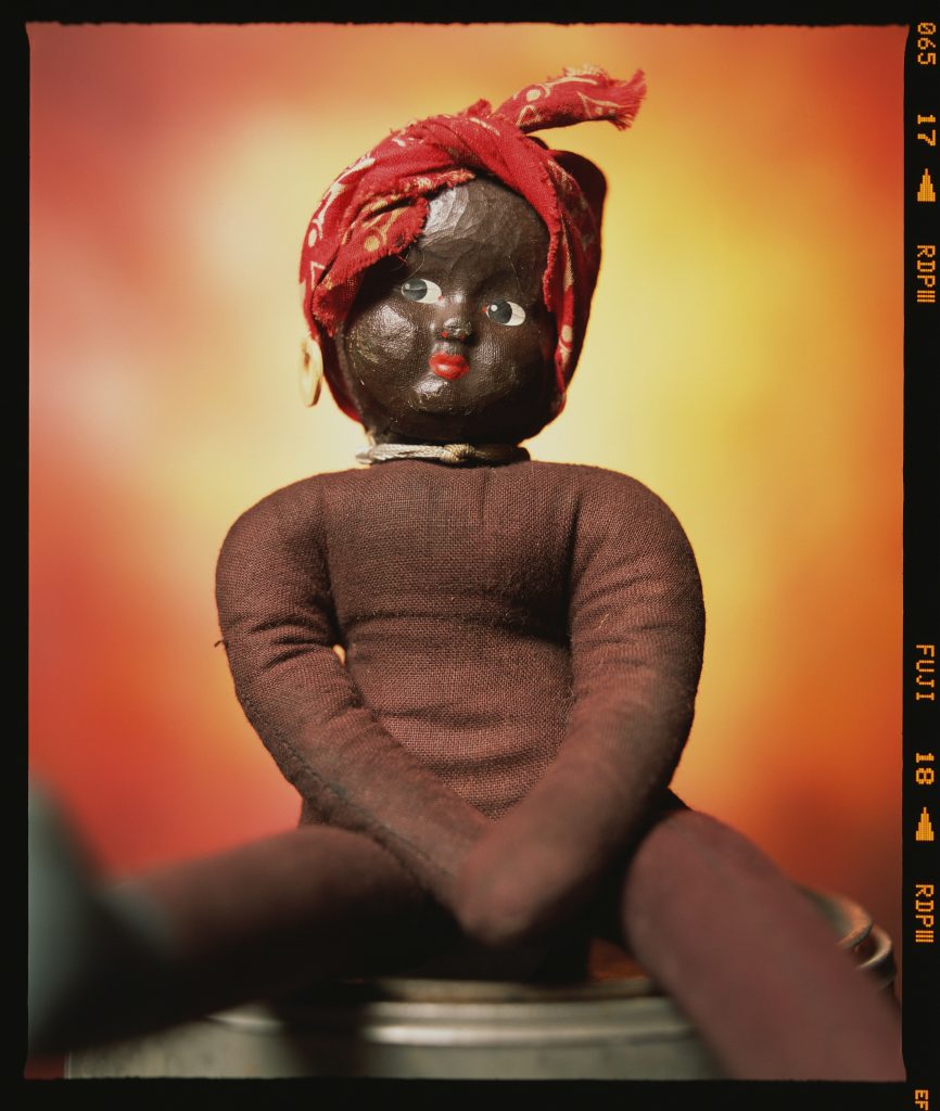 Andres Serrano, <em>Black Dolls- Sandy, Vintage Rag Doll</em> from the series "Infamous." Photo ©Andres Serrano, courtesy Galerie Nathalie Obadia, Paris and Brussels. 