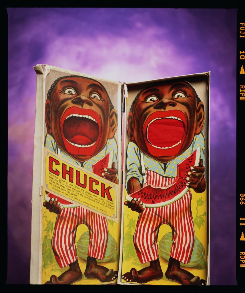 Andres Serrano, <em>Carnival Games-Chuck, Vintage Early 20s Century Board Game</em> from the series "Infamous." Photo ©Andres Serrano, courtesy Galerie Nathalie Obadia, Paris and Brussels. 