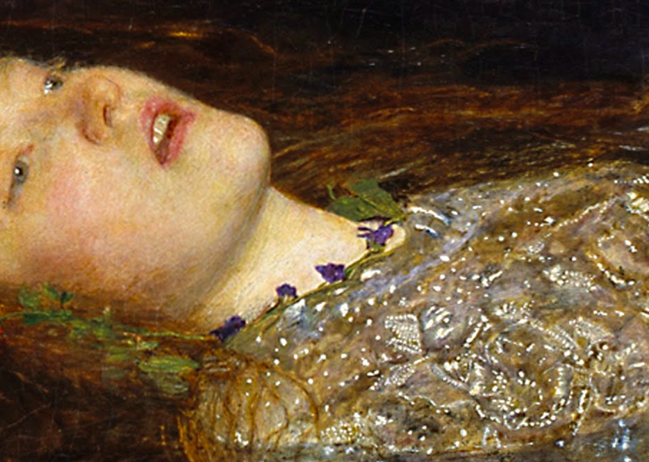 Violets in John Everett Millais, <em>Ophelia</em>.