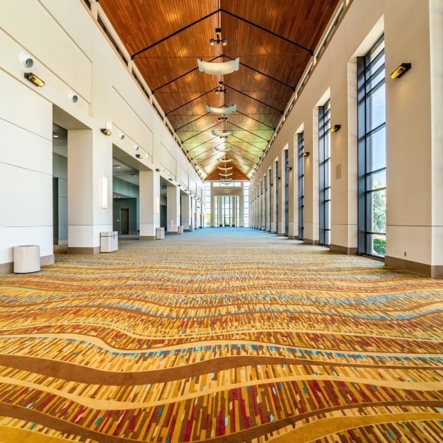Interior of the Palm Beach Convention Center.