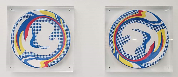 Two Roy Lichtenstein Paper Plates. Courtesy Jennifer Rominiecki.