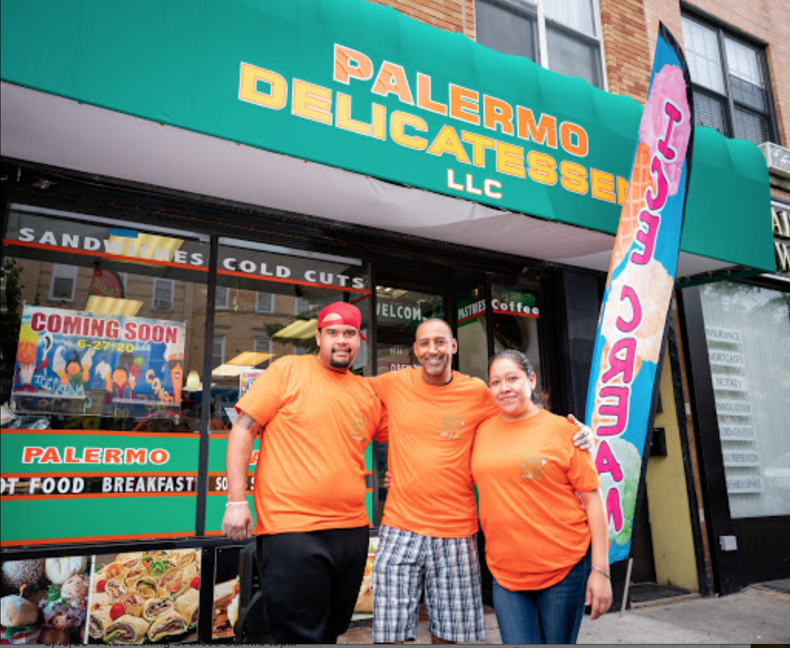 Jose Yeje, center, at the Palermo Delicatessen, is the sole inheritor of the estate of art dealer Andre Zarre. Photo courtesy of Palermo Delicatessen.