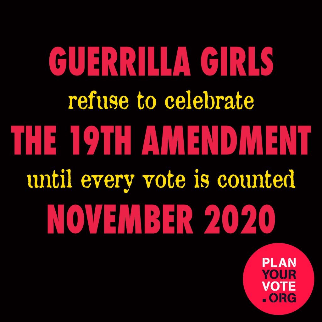 Guerrilla Girls for PlanYourVote.org.