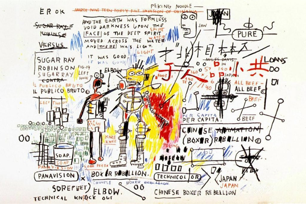 Jean-Michel Basquiat, Boxer Rebellion (2018). Courtesy of West Chelsea Contemporary.