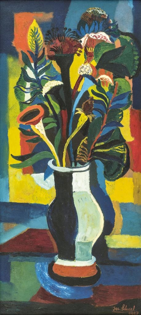 Josef Scharl, Blumenstrauß (1937). Courtesy of Kunsthandel Hagemeier.