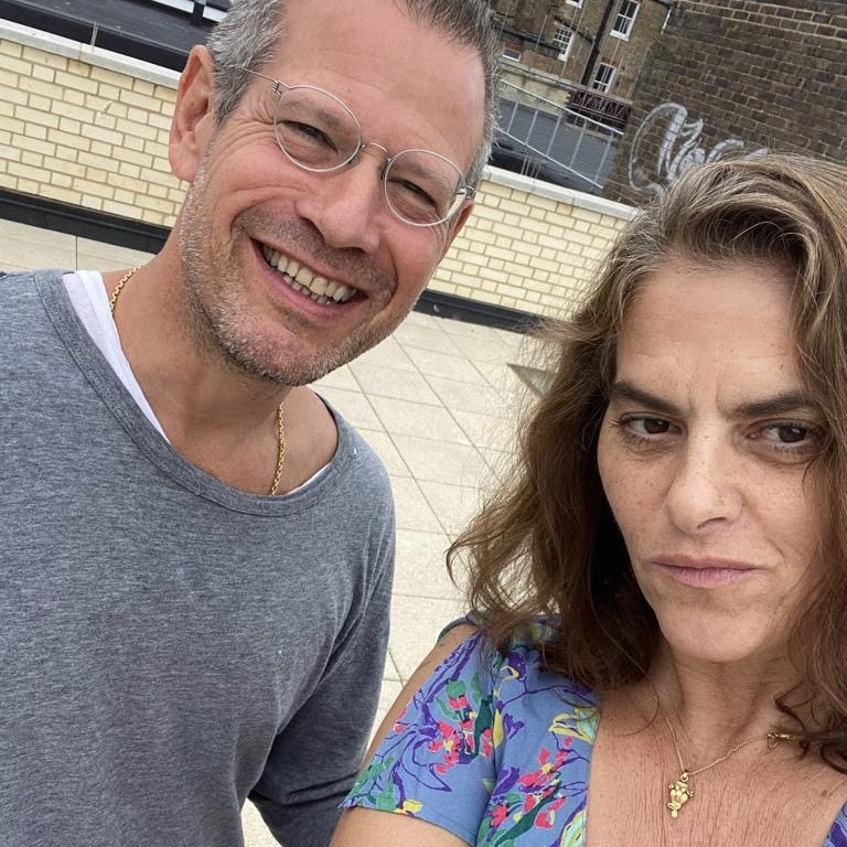 Kenny Schachter and Tracey Emin. Photo courtesy of Xavier Hufkens.