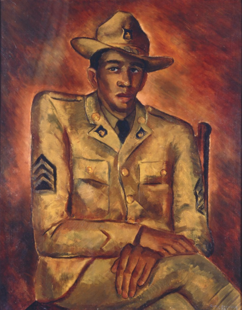 Johnson, <em>Negro Soldier</em> (1934). Schomburg Center for Research in Black Culture, Art and Artifacts Division, the New York Public Library.