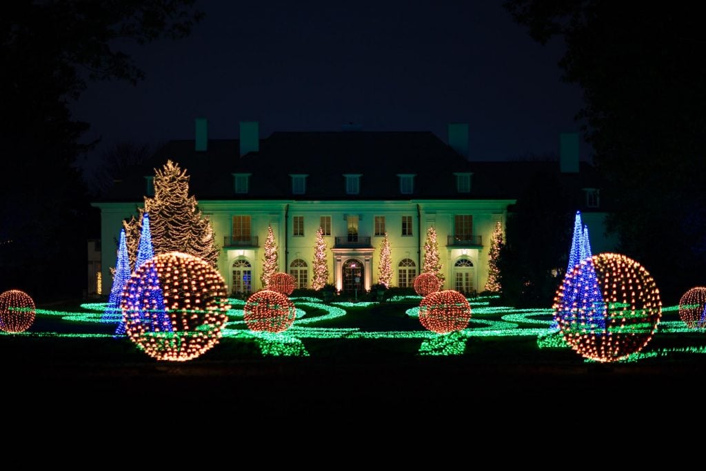 "Winterlights" at Newfields. Image courtesy Newfields.